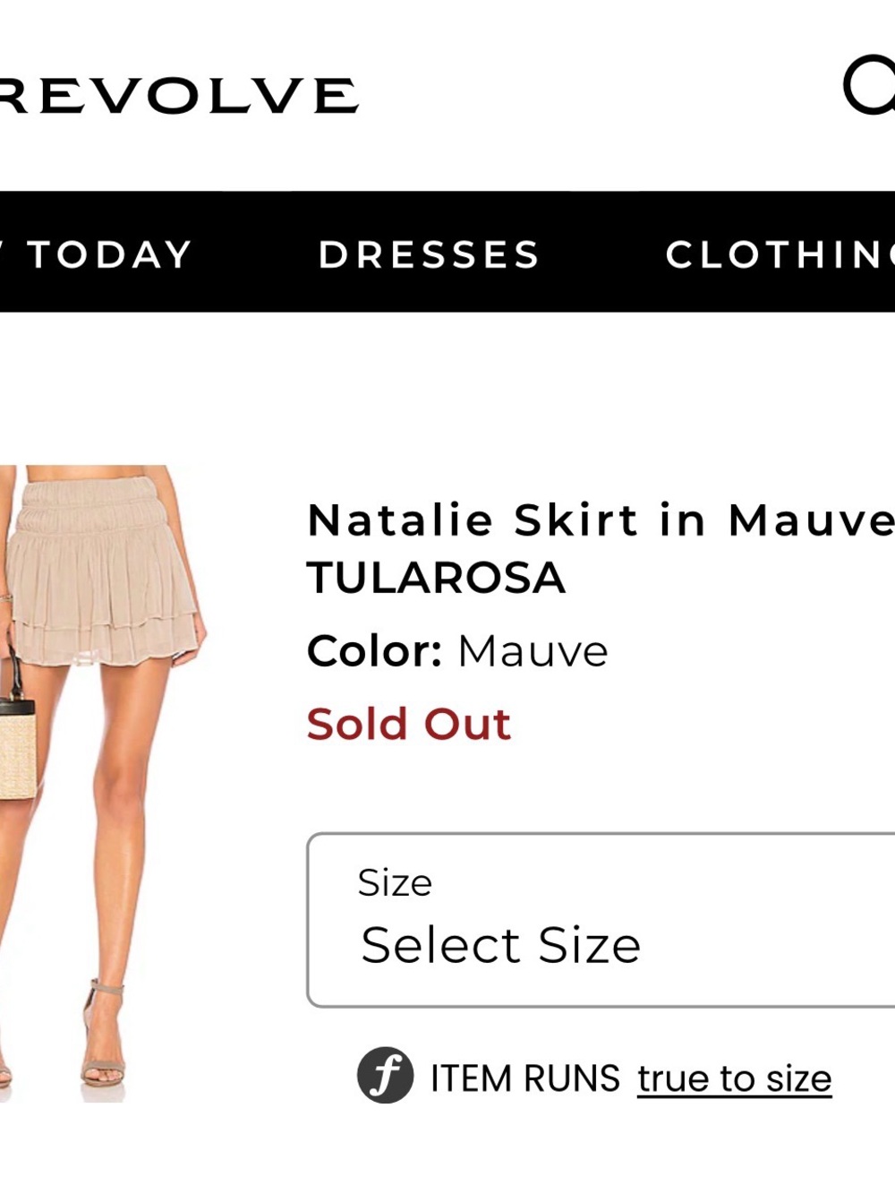 Revolve x Tularosa Natalie Mauve Mini Skirt